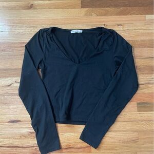Black Cropped Long Sleeve